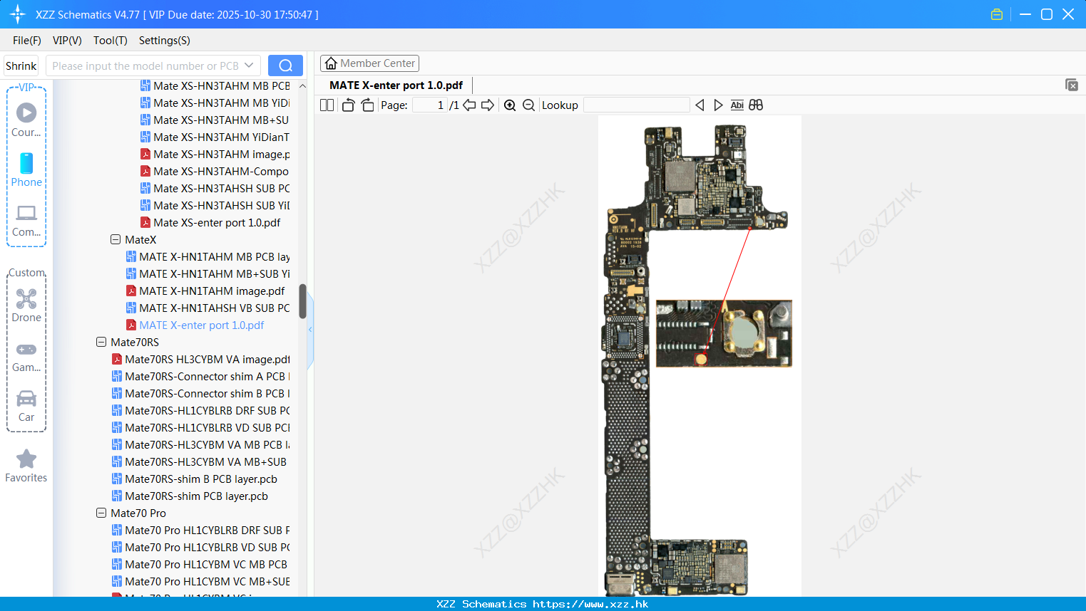 Huawei MATE X-enter Port 1.0